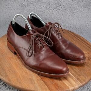 NISOLO MEN'S EVERYDAY‎ OXFORD LEATHER DRESS SHOES BROWN SZ 8